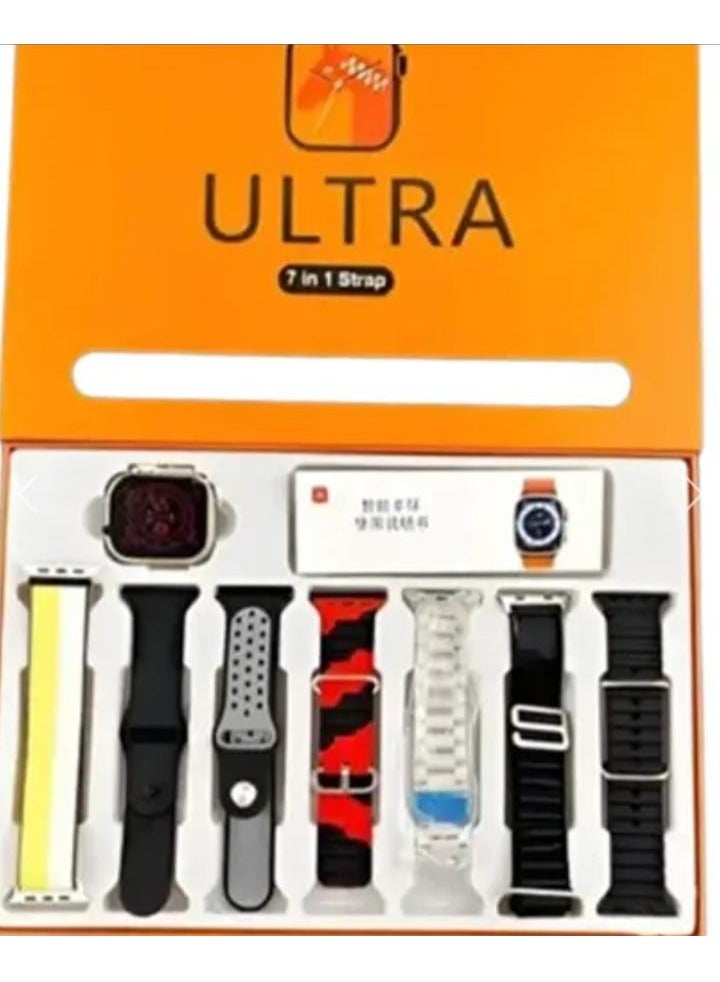 TK-X20 Ultra 3 Smart Watch 7 in 1 Strap Combo – Fitness Tracker, Bluetooth Call, Heart Rate & Sports Modes for Android iOS