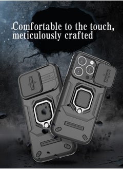 CaseNeo iPhone 16 Pro Max Case Cover with Slide Camera Cover & Ring Holder, Kickstand Shell Back Cover Scratch-Resistant Shock-Absorbing Protector Accessories Kickstand Stand Magnetic Car Ring Holder Protection  - Image 4