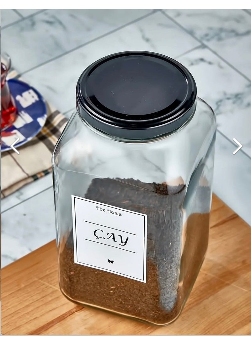 Fbz Home Decorative Kitchen Organizer Tea Jar 3000 ml Glass Storage Container  - Image 1