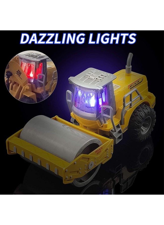 Generic Children's Remote Control Four-wheel Drive Excavator Engineering Toys Bulldozer Road Roller Wood Chipping Electric Car Toys-Color:LA002A-1 Inertia Excavator Non-remote Control Vehicle-Proportion:Package 1: No Electricity Is Included As Standard At The Factory  - Image 4