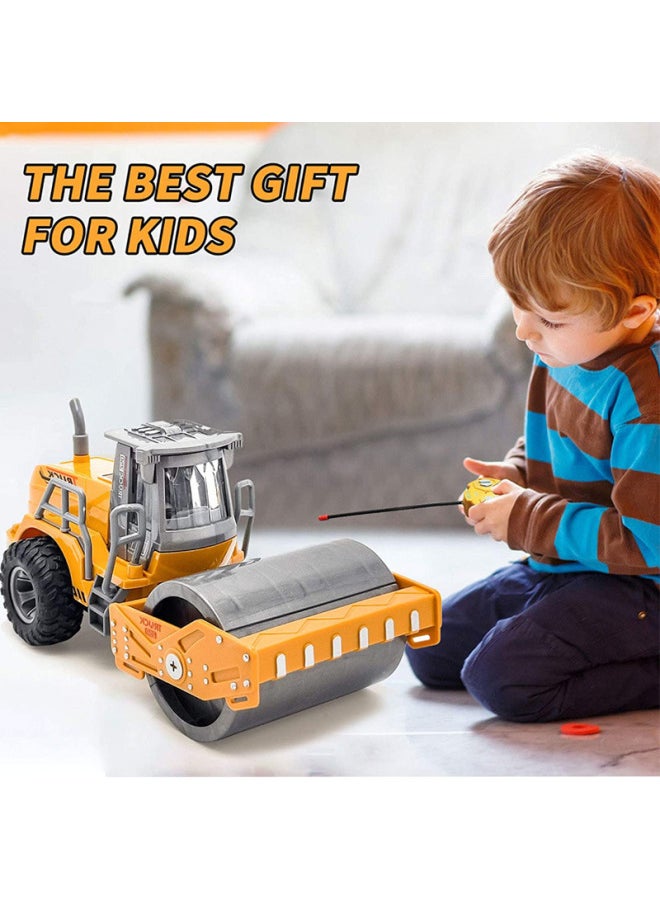 Generic Children's Remote Control Four-wheel Drive Excavator Engineering Toys Bulldozer Road Roller Wood Chipping Electric Car Toys-Color:LA002A-1 Inertia Excavator Non-remote Control Vehicle-Proportion:Package 1: No Electricity Is Included As Standard At The Factory  - Image 2