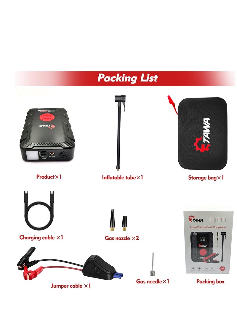 TAWA - TAWA K71 3000A Jump Starter with Air Compressor - Image 1