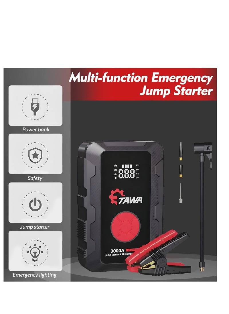 TAWA - TAWA K71 3000A Jump Starter with Air Compressor - Image 1