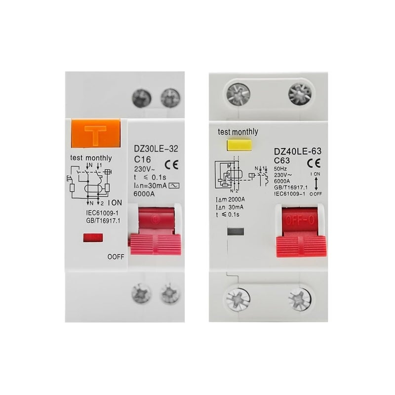 6A RCBO Circuit Breaker 1P N 230V Over Short Current Leakage Protection - Image 1