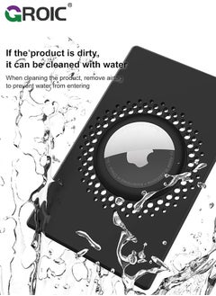 GROIC Black Airtag Wallet Holder, Ultra Thin Airtag Wallet Card Case Cover, Light Airtag Wallet Holder for Apple AirTag, Airtag Card Holder for Wallete, Gift, Air Tag Case Accessories  - Image 5