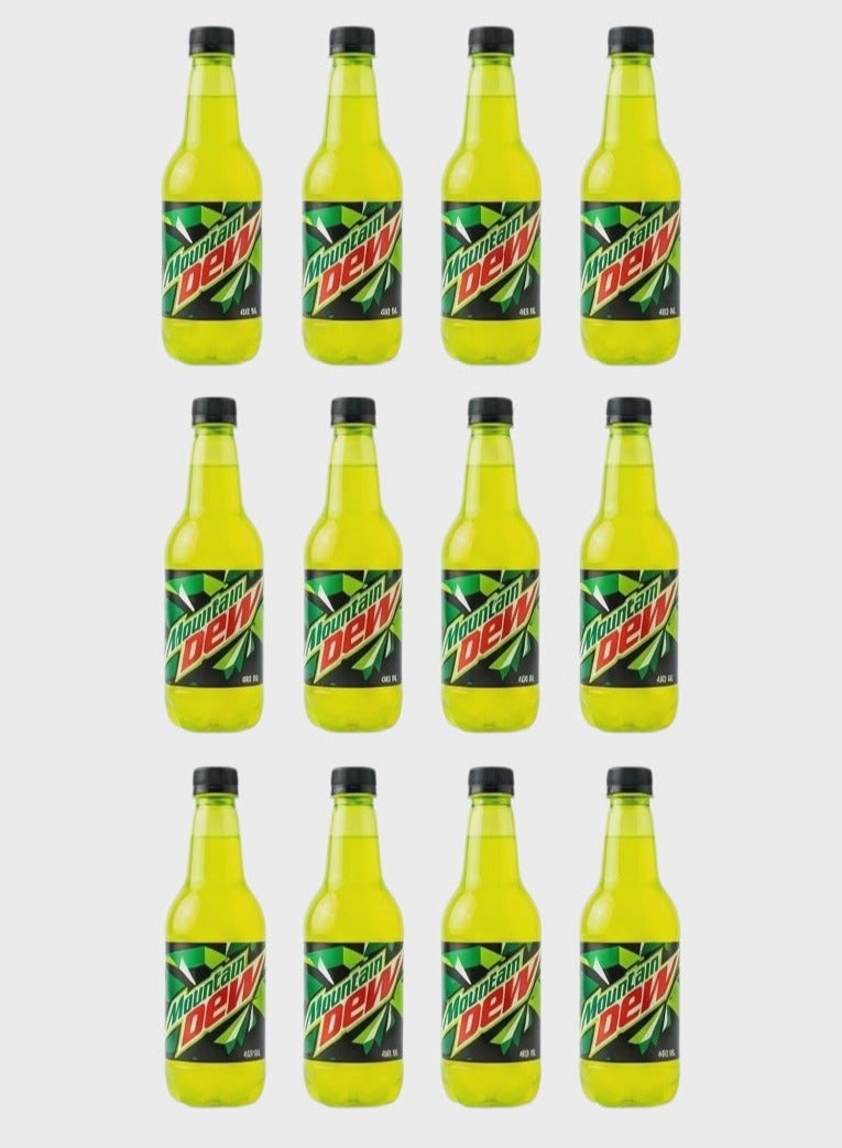 Mountain Dew Carbonated Soft Drink - 400ml - Pack of 12 Bottles - Image 1