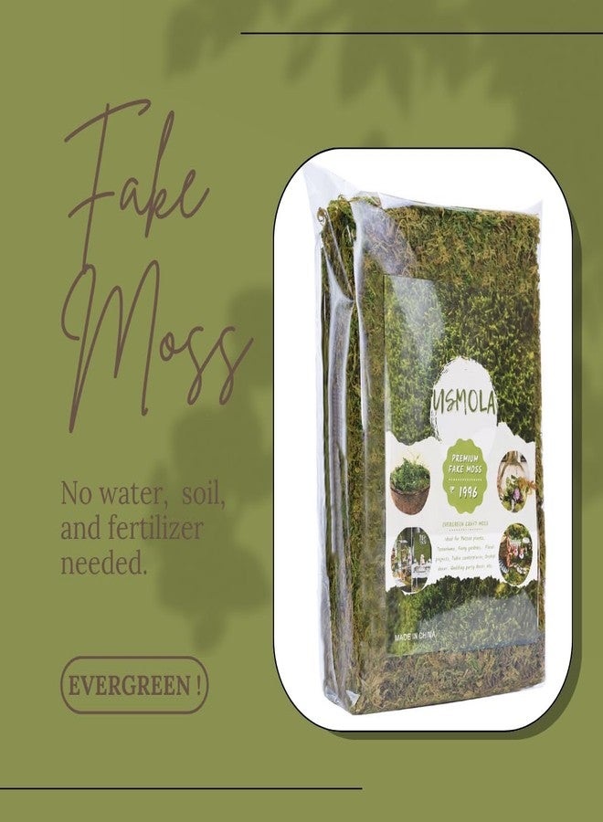 USMOLA Fake Green Moss for Potted Plants, 4OZ Artificial Moss for DIY Crafts, Faux Moss for Table Centerpieces Fairy Garden Decor (Fresh Green 140gr) - Image 4