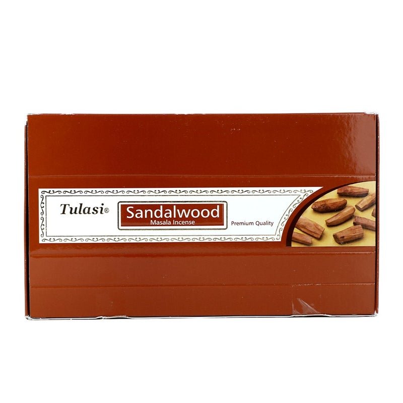 Tulasi Premium Masala Sandalwood Incense Sticks (Agarbatti) for Pooja, Prayer, Meditation & Home Fragrance, 15g, Pack of 12 (1 outer) - Image 2