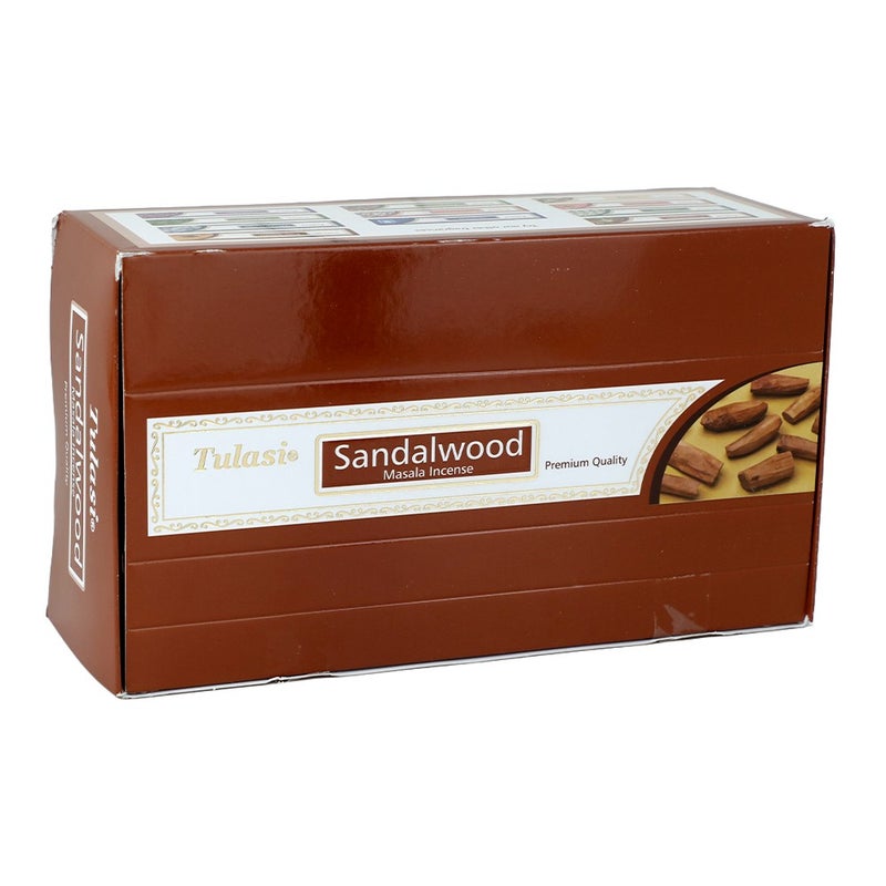 Tulasi Premium Masala Sandalwood Incense Sticks (Agarbatti) for Pooja, Prayer, Meditation & Home Fragrance, 15g, Pack of 12 (1 outer) - Image 3