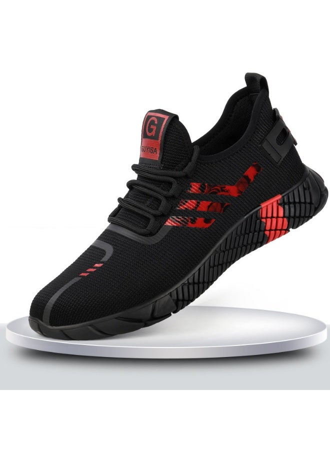 NIBEMINENT Work Sneakers Men's Safety Shoes Construction steel toe work Shoes Safety boots Men's shoes Puncture proof work summer Kevlar - Image 1