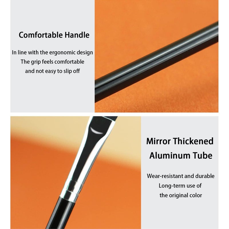 Prosopyare EyebrowBrush, Professional Double-Ended Angled Eye Brow Brush and Spoolie Brush, Black - Image 4