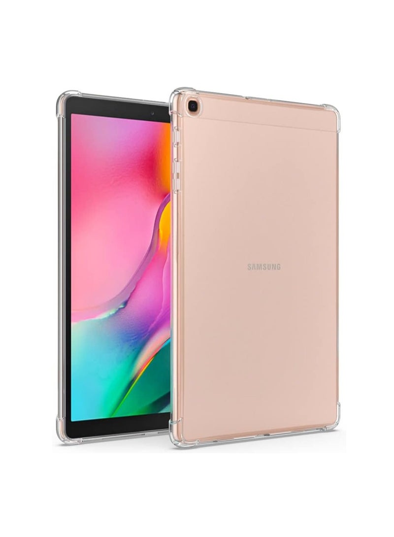 Case for Samsung Galaxy Tab A 10.1 (SM-T510/T515/T517), Slim Light Soft TPU Side Corner Protective Cover Case, Clear - Image 1