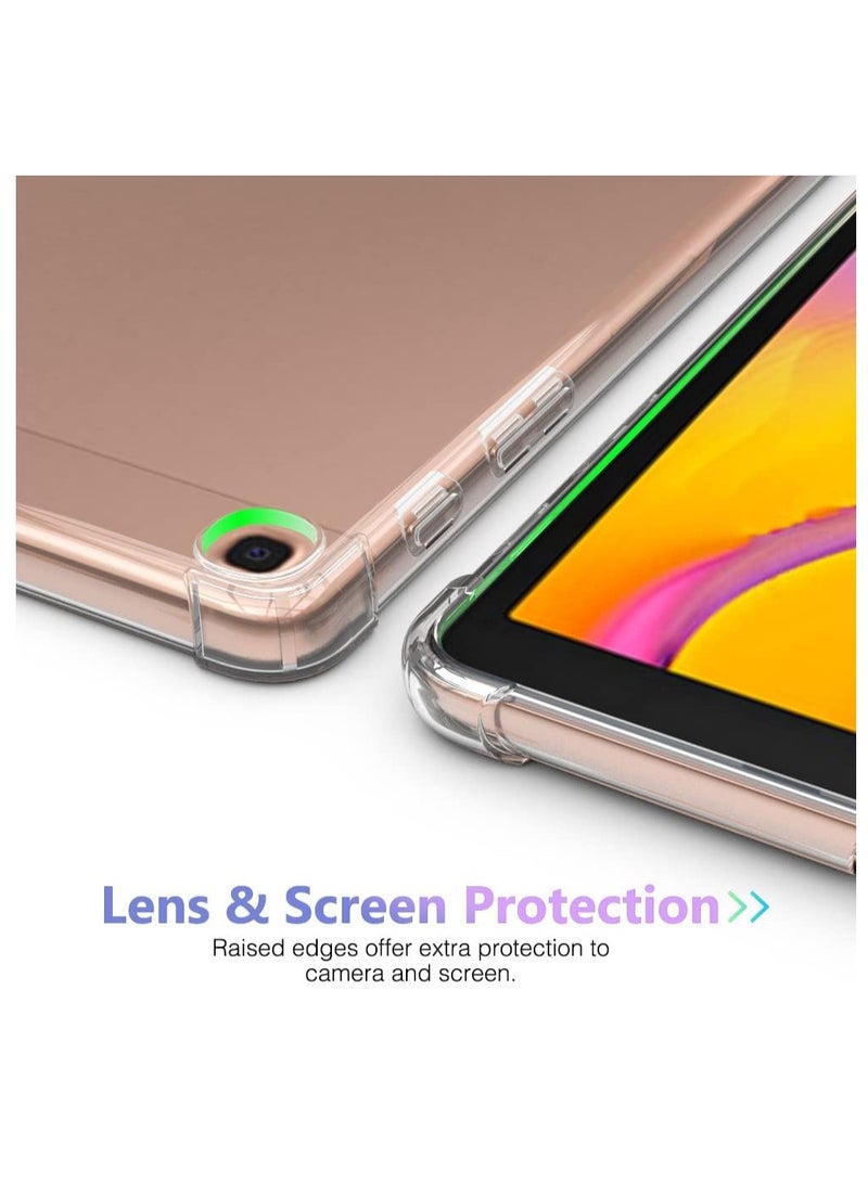 Case for Samsung Galaxy Tab A 10.1 (SM-T510/T515/T517), Slim Light Soft TPU Side Corner Protective Cover Case, Clear - Image 5