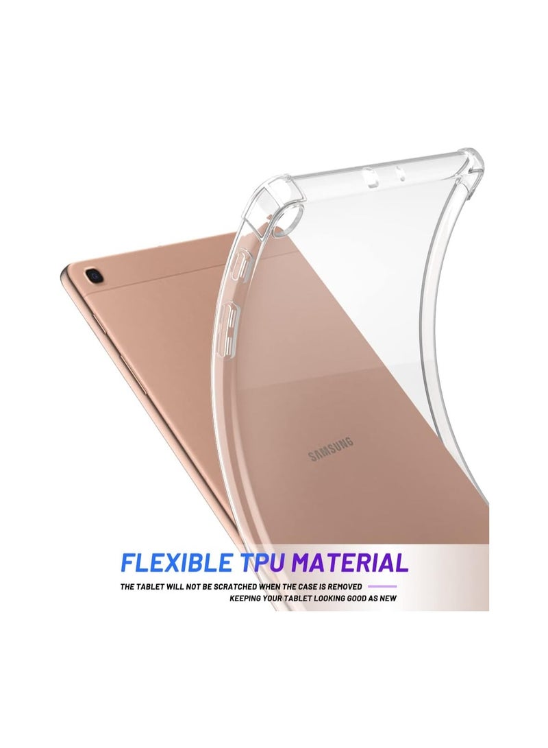 Case for Samsung Galaxy Tab A 10.1 (SM-T510/T515/T517), Slim Light Soft TPU Side Corner Protective Cover Case, Clear - Image 3