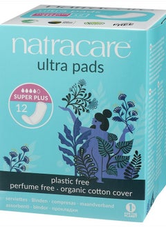 Natracare Slim Fitting Ultra Pads with Wings, Super Plus, Made with Certified Organic Cotton, Ecologically Certified Cellulose Pulp and Plant Starch (1 Pack, 12 Pads Total) - pzsku/Z22F51EFFFC1961481553Z/45/_/1717021644/76e26229-0b8b-48c4-bd45-57c000b8f3f5