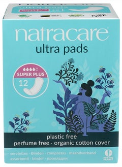 Natracare Slim Fitting Ultra Pads with Wings, Super Plus, Made with Certified Organic Cotton, Ecologically Certified Cellulose Pulp and Plant Starch (1 Pack, 12 Pads Total) - pzsku/Z22F51EFFFC1961481553Z/45/_/1717021645/7a8f8cda-4580-4bd8-ad63-cfe3ff776aac