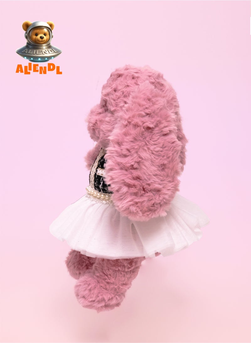 ALIENDL Snuggle Bunny –Plush Bunny Stuffed Animal Toy for Baby Kids, Soft Cute Bunny Dress Doll Gift Set with Removable Clothes & Pouch, Lovely Gift for Kids, Girls, Friends & Couples - Image 3