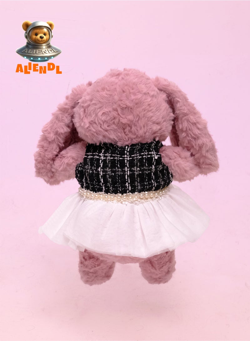 ALIENDL Snuggle Bunny –Plush Bunny Stuffed Animal Toy for Baby Kids, Soft Cute Bunny Dress Doll Gift Set with Removable Clothes & Pouch, Lovely Gift for Kids, Girls, Friends & Couples - Image 4