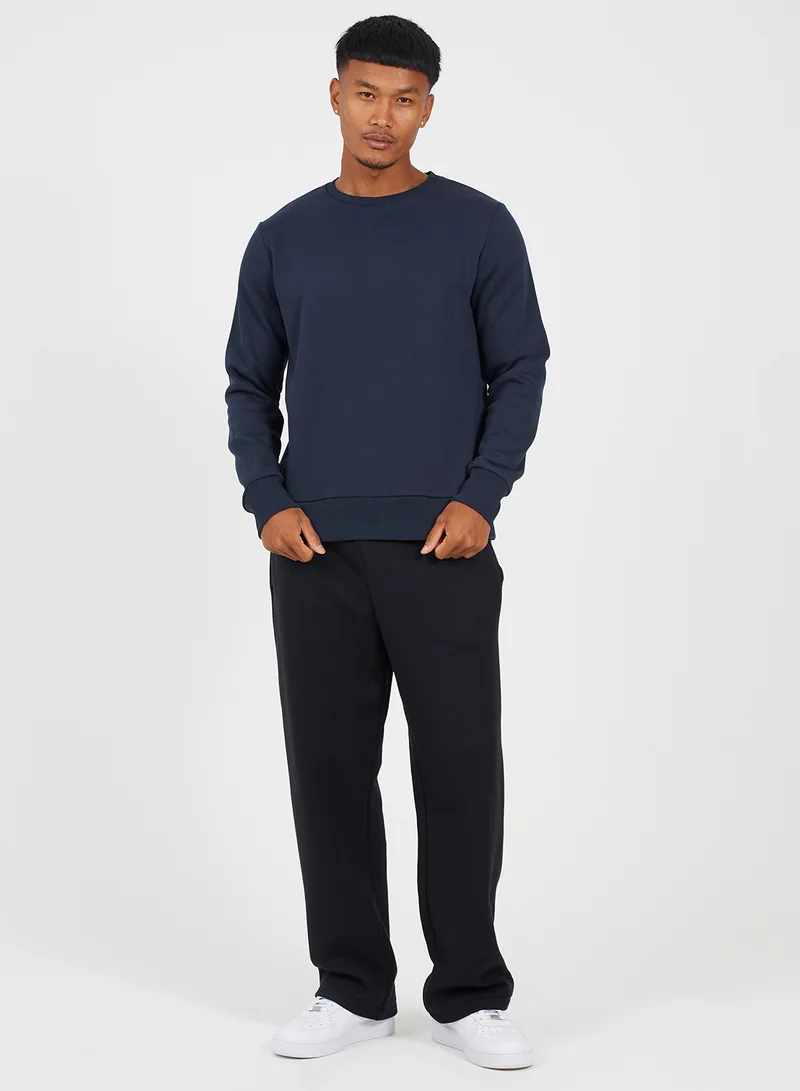 BRAVE SOUL Ribbed Crew Neck Sweatshirt