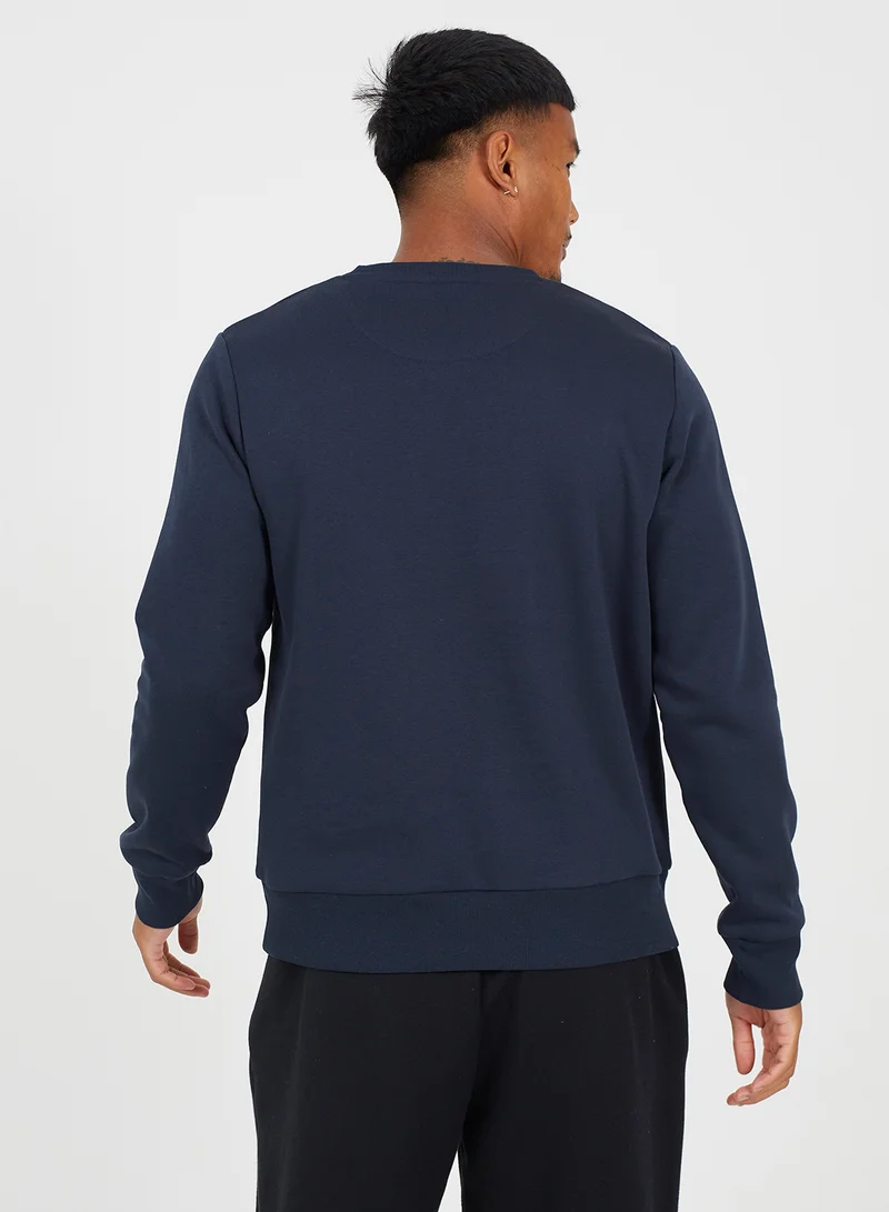 BRAVE SOUL Ribbed Crew Neck Sweatshirt