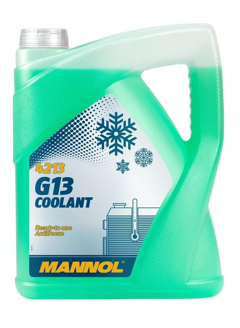 مانول سائل تبريد مضاد للتجمد سعة 5 لتر لجميع السيارات G12+ مختلط جاهز -30 درجة مئوية/+125 عالي المواصفات لون أزرق - Image 1
