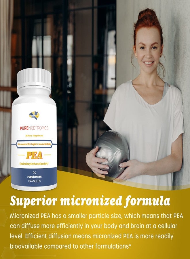 Pure Nootropics - Palmitoylethanolamide (Micronized Pea) 400 mg Capsules | 90 Veg Caps Value Pack | Supports Relief from Occasional Discomfort | Supports Immune System - Image 5