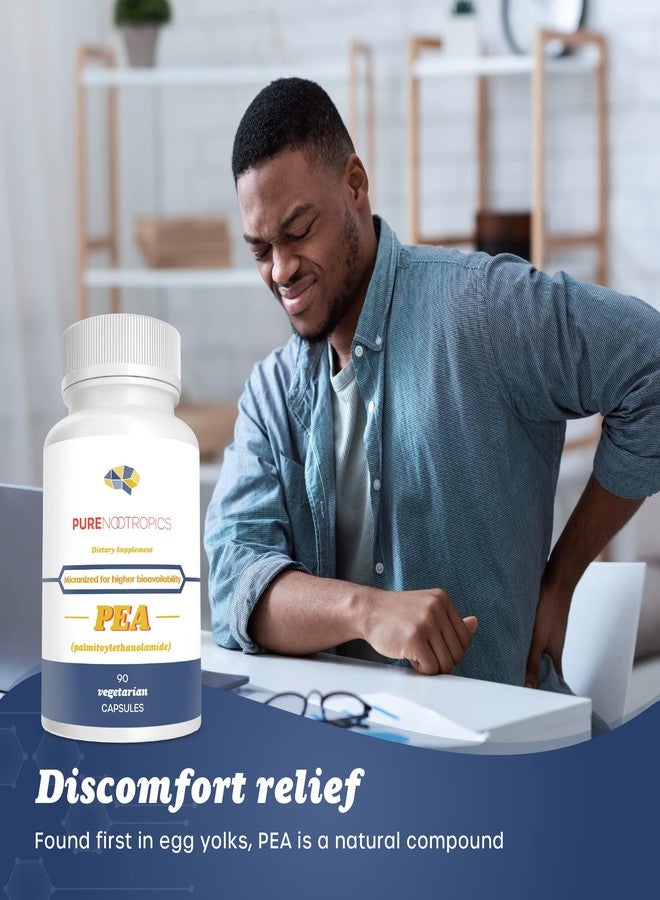 Pure Nootropics - Palmitoylethanolamide (Micronized Pea) 400 mg Capsules | 90 Veg Caps Value Pack | Supports Relief from Occasional Discomfort | Supports Immune System - Image 3