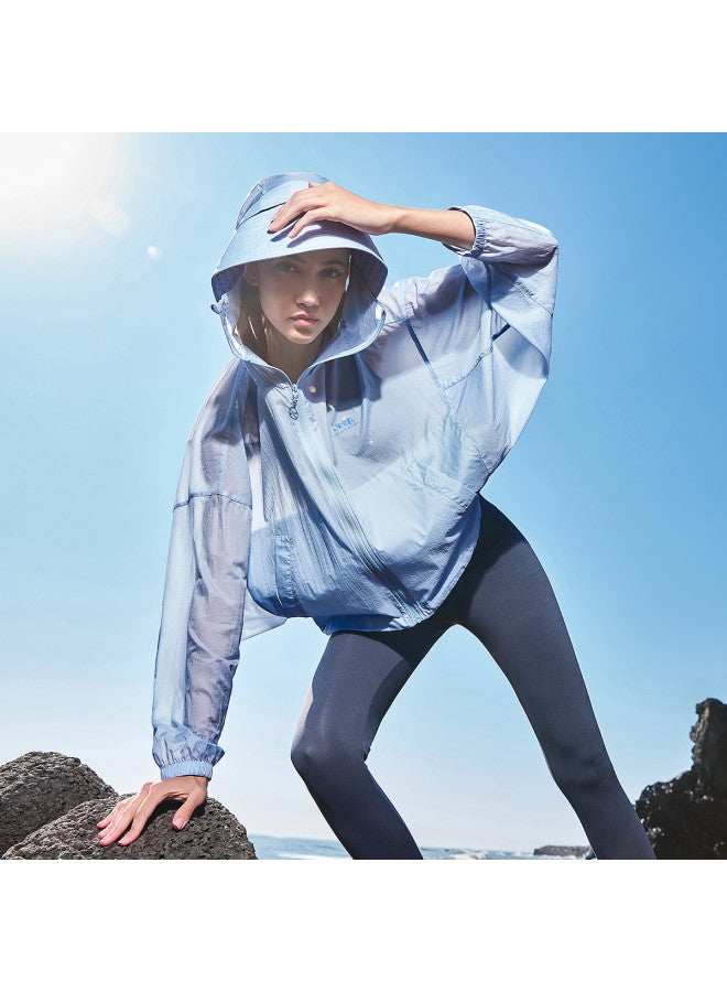 Jeep Batwing Sleeve Design】hooded Outdoor Windbreaker For Women - Lightweight Breathable Jacket, Trendy Sun Protection Outerwear - Image 2