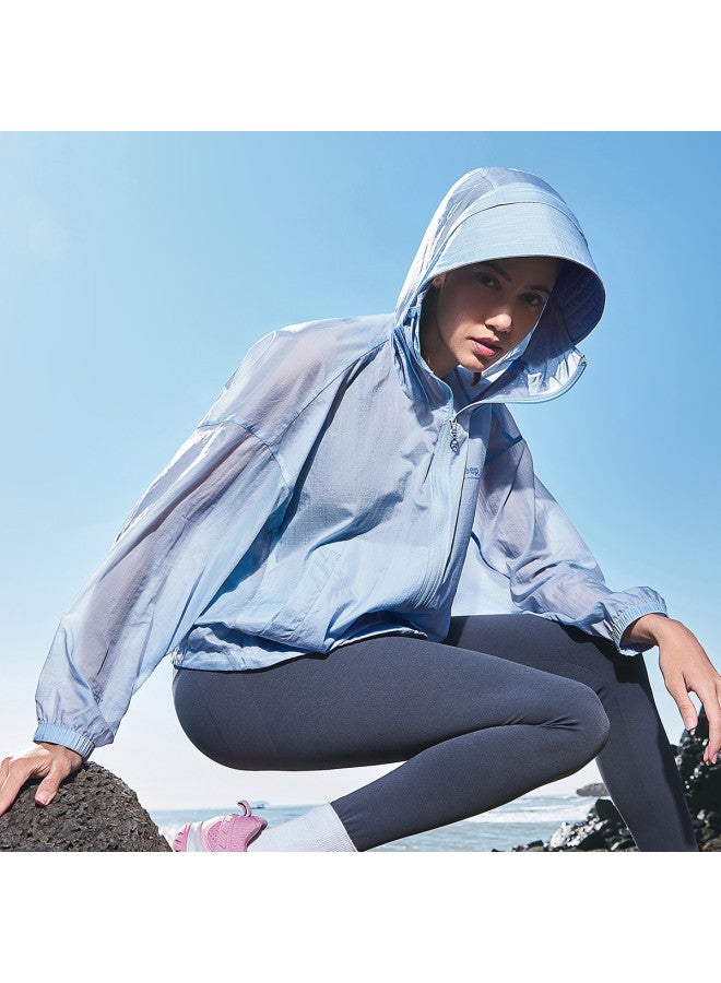 Jeep Batwing Sleeve Design】hooded Outdoor Windbreaker For Women - Lightweight Breathable Jacket, Trendy Sun Protection Outerwear - Image 5