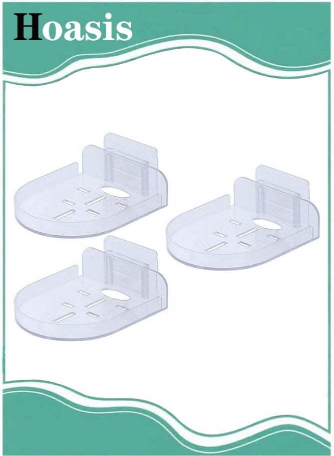 ح واحة 3 مجموعات من الأرفف العائمة على الحائط، أرفف حائط مثبتة على حامل كاميرا، سهلة التركيب، أرفف حائط بدون حفر، لتزيين الحائط لغرفة النوم والمعيشة. - Image 1