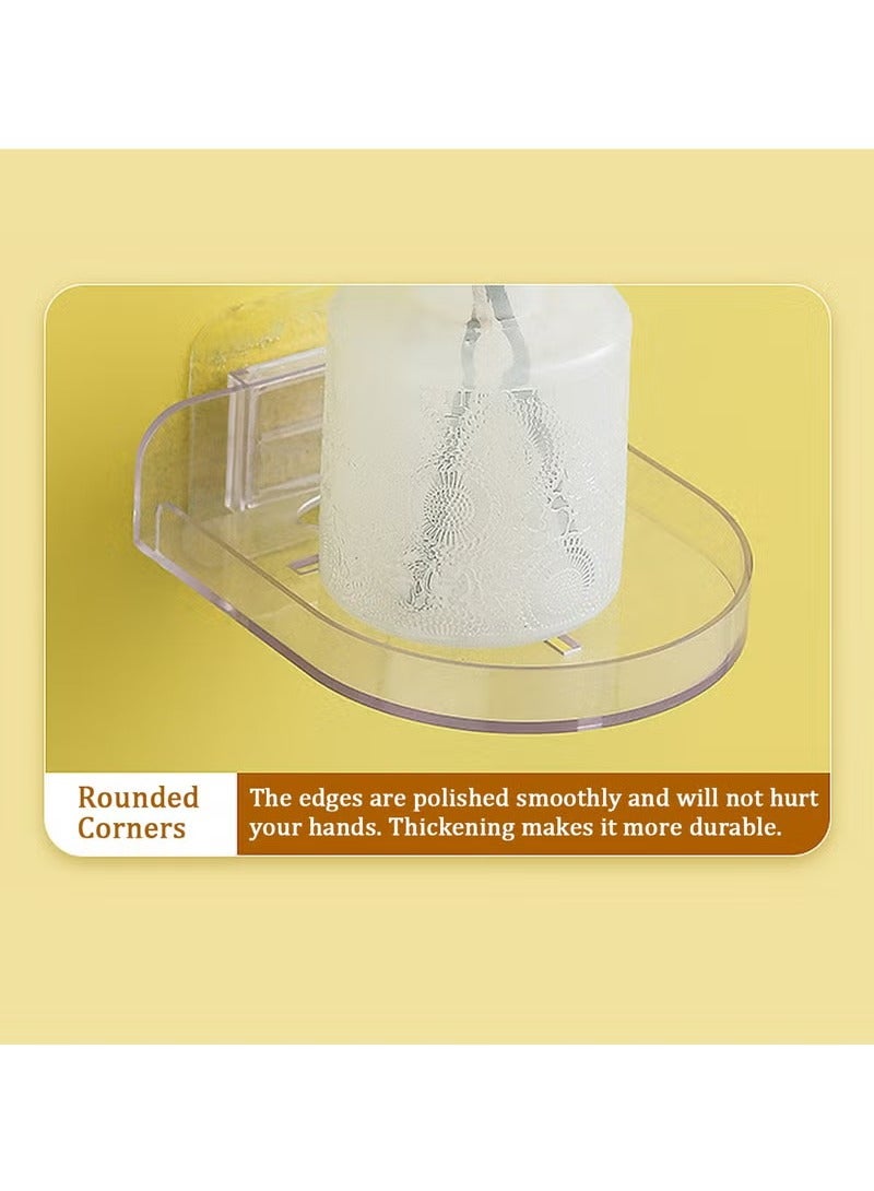 ح واحة 3 مجموعات من الأرفف العائمة على الحائط، أرفف حائط مثبتة على حامل كاميرا، سهلة التركيب، أرفف حائط بدون حفر، لتزيين الحائط لغرفة النوم والمعيشة. - Image 3