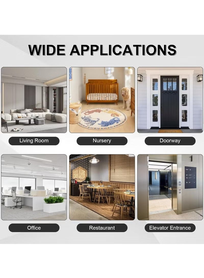 ح واحة 3 مجموعات من الأرفف العائمة على الحائط، أرفف حائط مثبتة على حامل كاميرا، سهلة التركيب، أرفف حائط بدون حفر، لتزيين الحائط لغرفة النوم والمعيشة. - Image 5