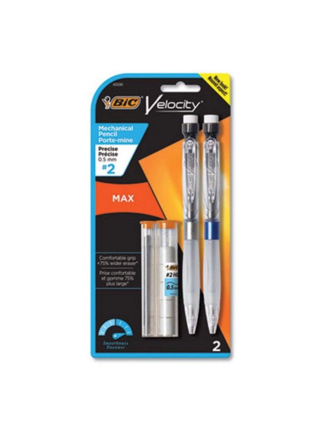 Bic Velocity Max Pencil 0.5 Mm Hb (2) Black Lead Gray Barrel 2/Pack - Image 4