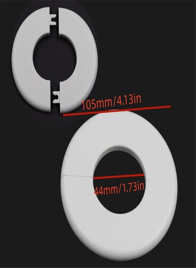 shenghang 2 pcs Wall Split Flange Self-Adhesive tape Round Escutcheon Various pipes Plate Cover for Water Pipe Faucet Decoration Accessories (44mm/1.73in) - Image 2