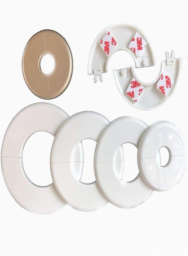 shenghang 2 pcs Wall Split Flange Self-Adhesive tape Round Escutcheon Various pipes Plate Cover for Water Pipe Faucet Decoration Accessories (44mm/1.73in) - Image 4