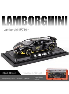 لامبورغيني 1:32 نموذج سيارات لمبرغيني LP780 SVJ مصنوعة من المعدن - سيارات لعبة للأطفال مع صوت وضوء - هدايا تذكارية للأطفال  - Image 1