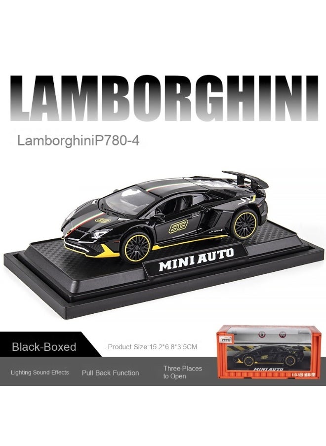 LAMBORGHINI 1:32 Lamborghinis LP780 SVJ Diecasts Toy Vehicles Car Model Alloy Boys Toy Car Simulation Sound Light Collectibles Kids Toy Gift  - Image 1