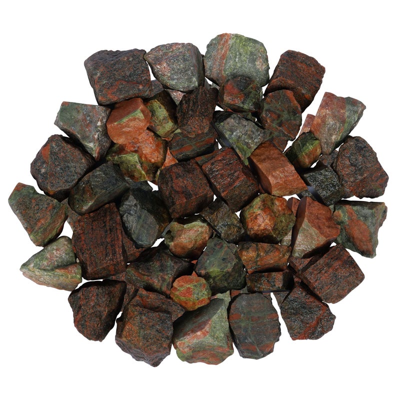 ABHISUBYA Rough Unakite Healing Crystals Raw Gemstones and Crystals Crushed Rocks Tumbled Stones Prophecy Stone Rock Tumblers Gem Stones Rocks Crystals Crystal Decor