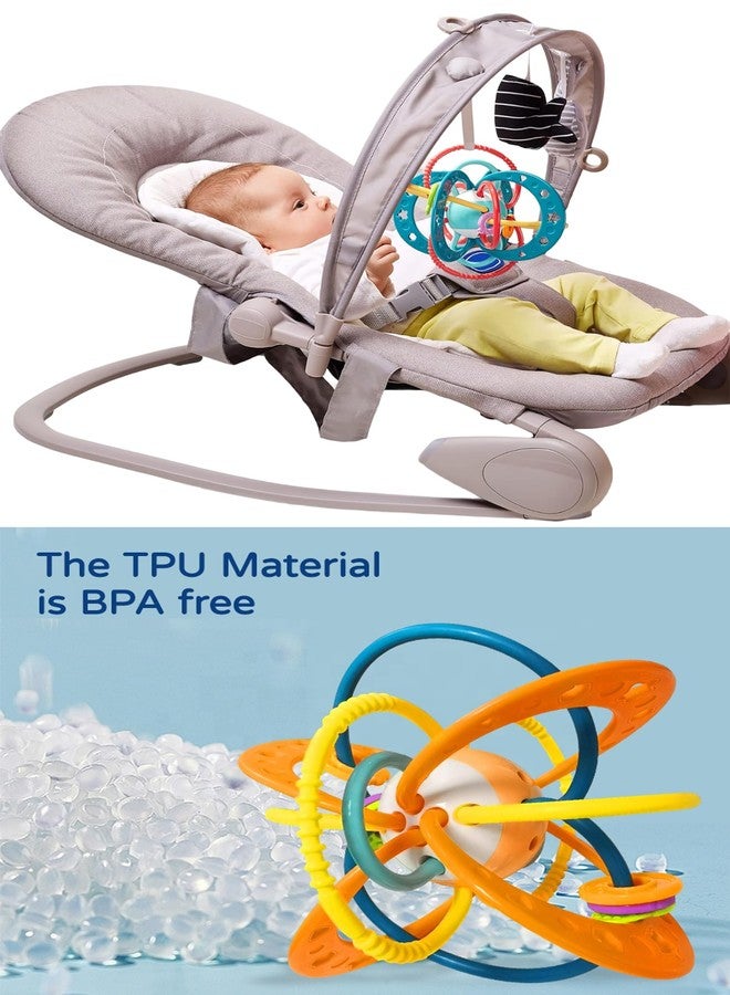 Mummy Please Baby Teething Rattle Toy, BPA Free, Silicone Loops with Rattling Sound, Multicoloured (Molar Toy) - Image 4