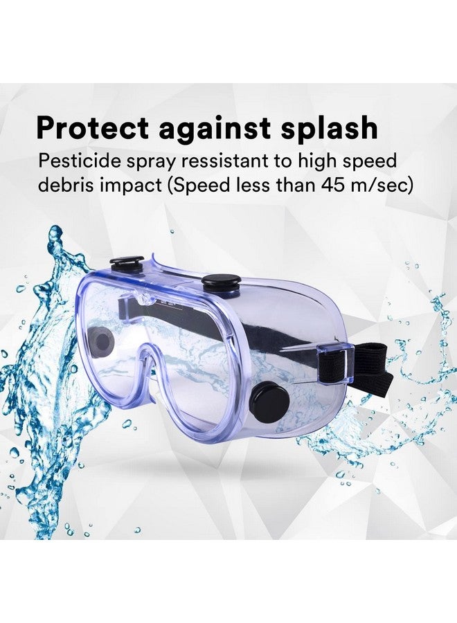 3M 3M Safety Goggles Model 1621, Polycarbonate, Protects From Chemical Splashes, Clear Lens, Hardcoat, Transparent Goggles, Multipurpose For Industrial, Lab And Hospital, ANSI Z87.1 (Pack of 1) - Image 4