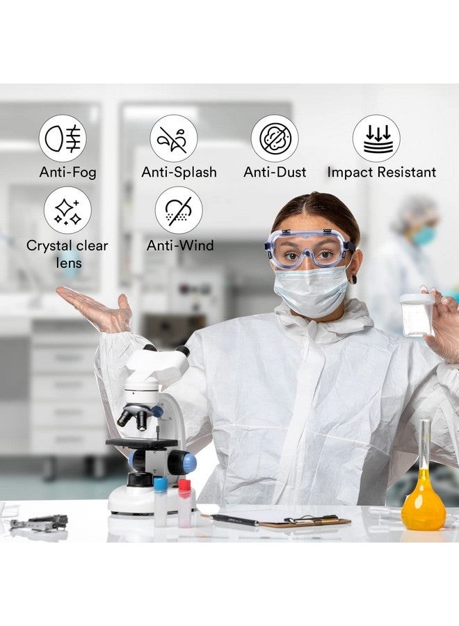 3M 3M Safety Goggles Model 1621, Polycarbonate, Protects From Chemical Splashes, Clear Lens, Hardcoat, Transparent Goggles, Multipurpose For Industrial, Lab And Hospital, ANSI Z87.1 (Pack of 1) - Image 5