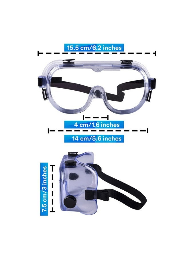 3M 3M Safety Goggles Model 1621, Polycarbonate, Protects From Chemical Splashes, Clear Lens, Hardcoat, Transparent Goggles, Multipurpose For Industrial, Lab And Hospital, ANSI Z87.1 (Pack of 1) - Image 2