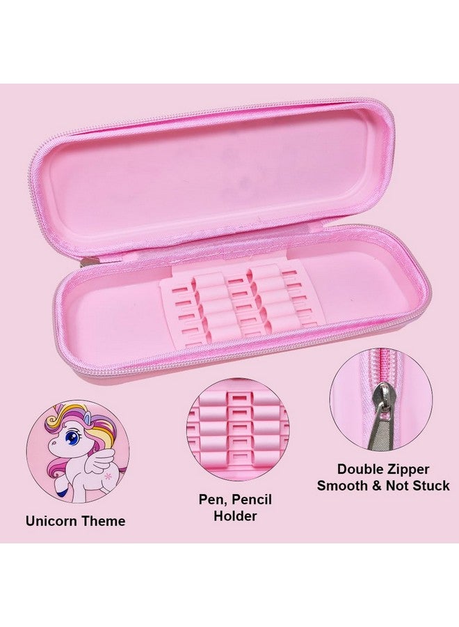 PARTEET Unicorn Printed Pouch with Pen & Pencil Holder and Zipper Closer,Waterproof Soft Travel Pouch for Kids (Color Will be Sent as per Availability) - Image 3