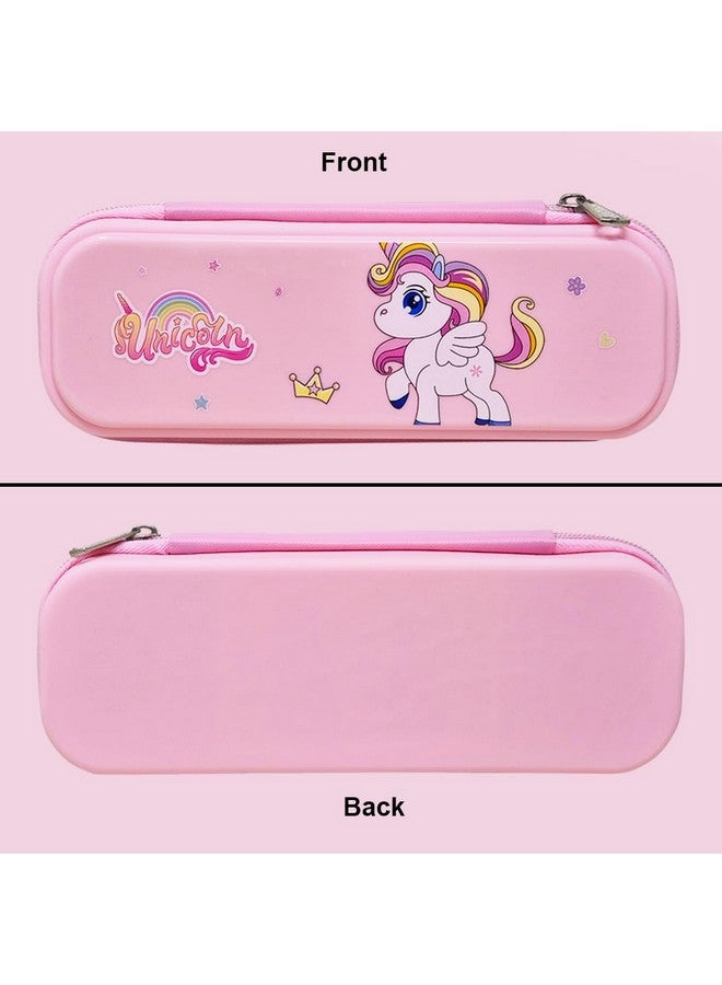PARTEET Unicorn Printed Pouch with Pen & Pencil Holder and Zipper Closer,Waterproof Soft Travel Pouch for Kids (Color Will be Sent as per Availability) - Image 4