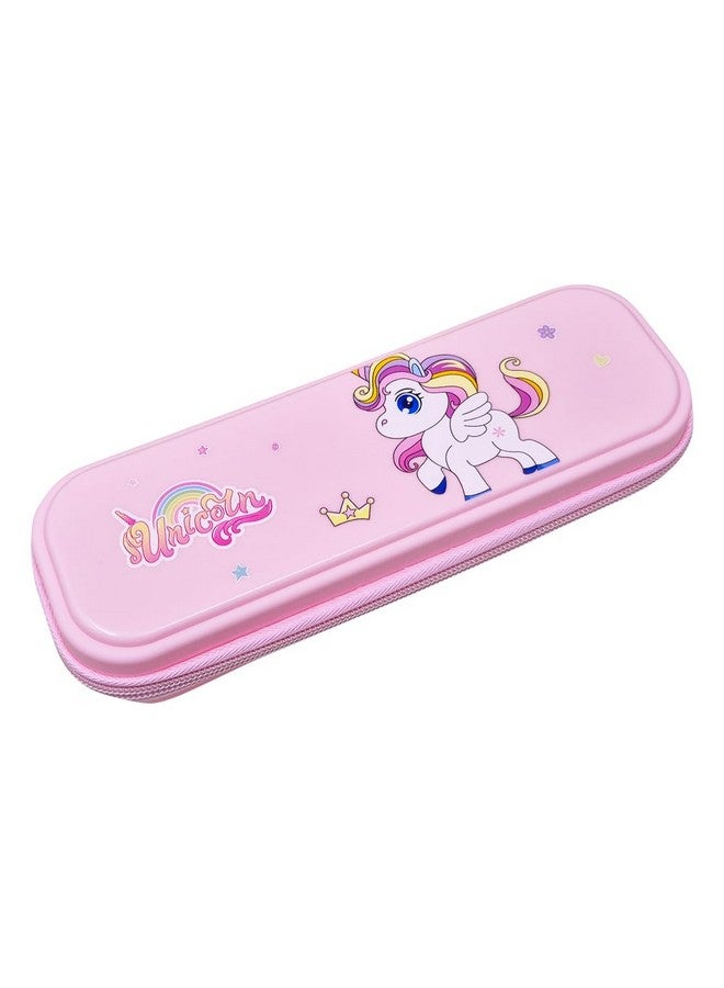 PARTEET Unicorn Printed Pouch with Pen & Pencil Holder and Zipper Closer,Waterproof Soft Travel Pouch for Kids (Color Will be Sent as per Availability) - Image 1