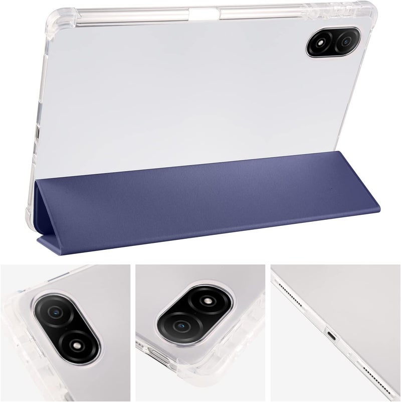 for Honor Pad V8 Pro Case 12.1-Inch 2022 Case Slim Lightweight Protective Case Smart Cover Shockproof Cover with Clear Back Shell w/Pencil Holder, Auto Wake/Sleep(Dark Blue) - Image 3