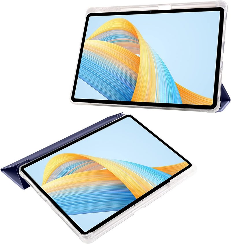for Honor Pad V8 Pro Case 12.1-Inch 2022 Case Slim Lightweight Protective Case Smart Cover Shockproof Cover with Clear Back Shell w/Pencil Holder, Auto Wake/Sleep(Dark Blue) - Image 2
