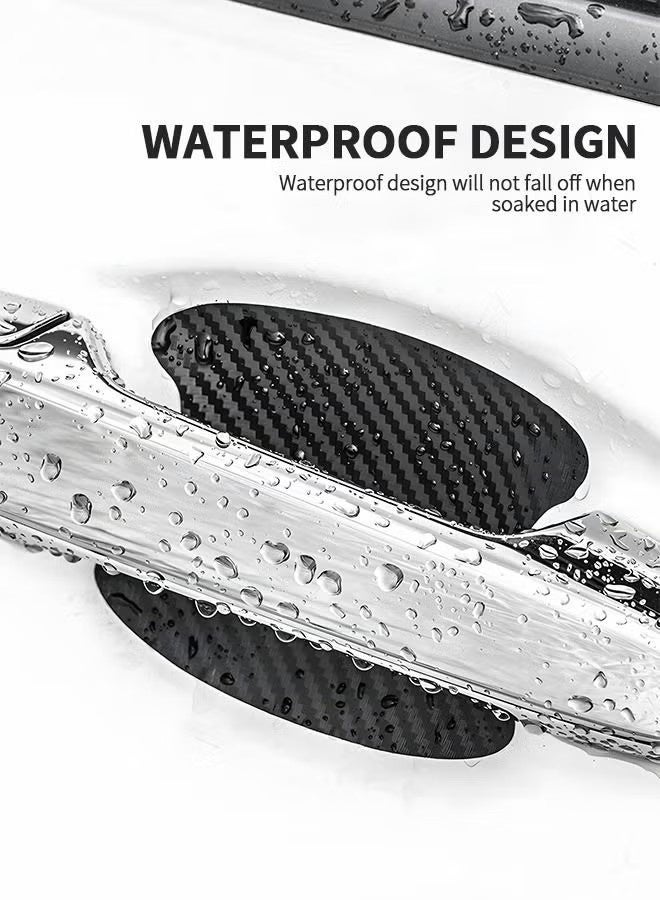 Uliova 5PCS Car Door Handle Protector Carbon Fiber Anti Scratch Sticker Door Cup Protection Film Universal Auto Paint Guard Accessories - Image 3