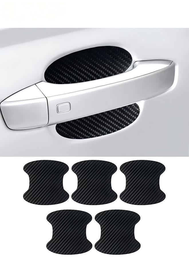 Uliova 5PCS Car Door Handle Protector Carbon Fiber Anti Scratch Sticker Door Cup Protection Film Universal Auto Paint Guard Accessories - Image 1