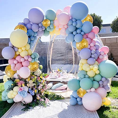 Chocozone Macron Balloons Birthday Decoration Items Birthday Decorations for Boys & Girls Party Props (Pack of 142) - Image 1